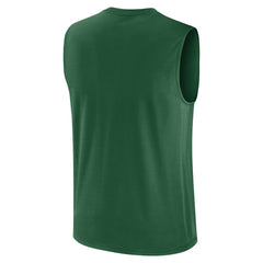 New York Jets Large Logo Lightweight Dri-FIT Muscle Tank Top - Green Tops