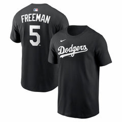 Freddie Freeman Los Angeles Dodgers Nike Name & Number T-Shirt - Black T-shirts