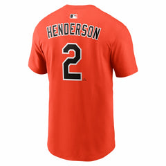 Gunnar Henderson Baltimore Orioles Nike  Name & Number T-Shirt - Orange T-shirts