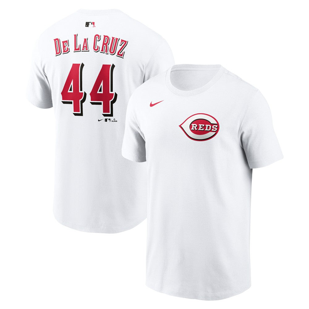 Elly De La Cruz Cincinnati Reds Nike Name & Number T-Shirt - White T-shirts
