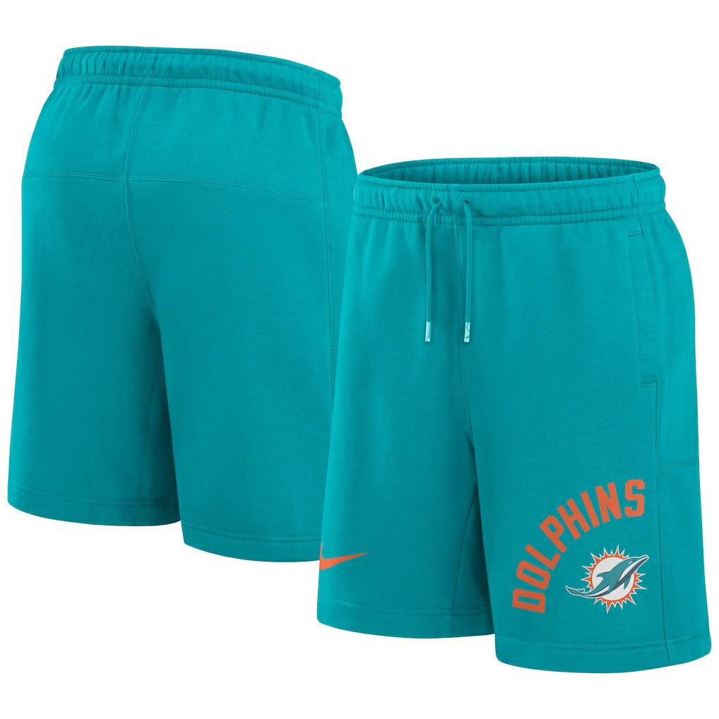 Miami Dolphins Arched Kicker Shorts - Aqua Shorts