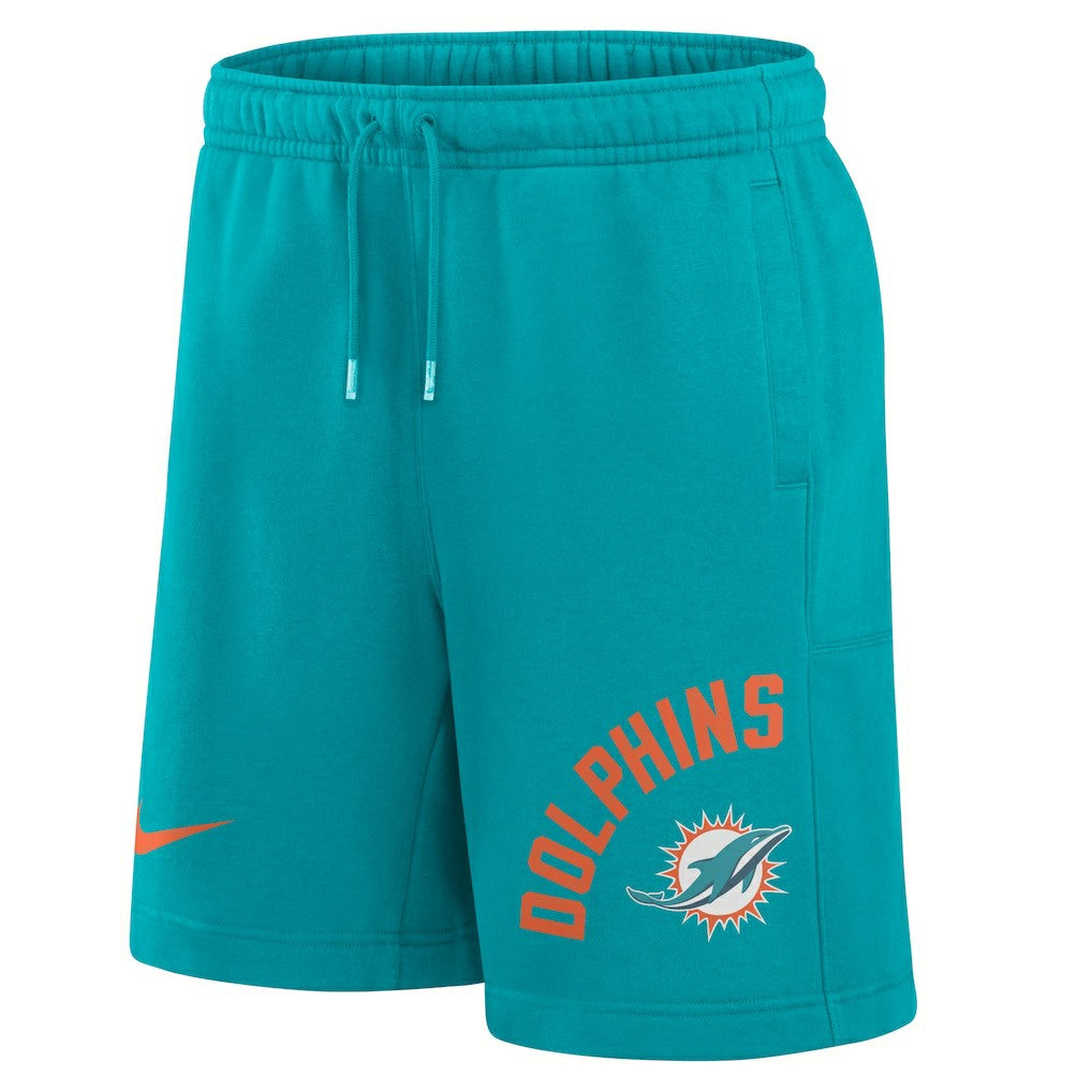 Miami Dolphins Arched Kicker Shorts - Aqua Shorts
