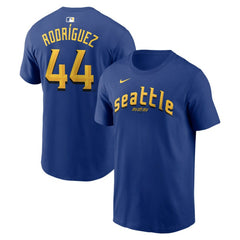 Julio Rodríguez Seattle Mariners Nike City Connect Name & Number T-Shirt - Royal T-shirts