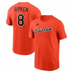 Cal Ripken Jr. Baltimore Orioles Nike Cooperstown Collection Name & Number T-Shirt - Orange T-shirts