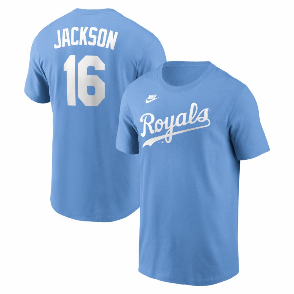 Bo Jackson Kansas City Royals Nike Cooperstown Collection Name & Number T-Shirt - Light Blue T-shirts