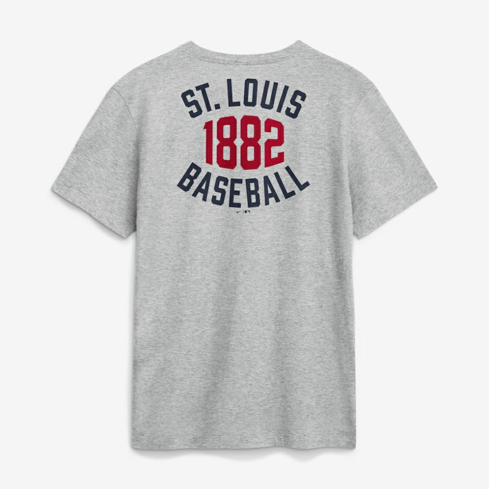 St. Louis Cardinals Nike Cooperstown 2-Hit T-Shirt - Heather Gray T-shirts
