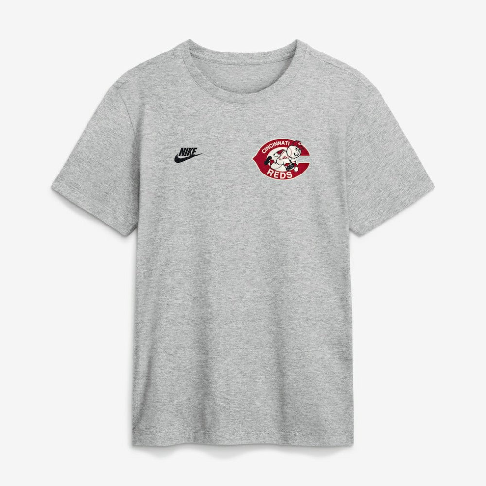 Cincinnati Reds Nike Cooperstown 2-Hit T-Shirt - Heather Gray T-shirts