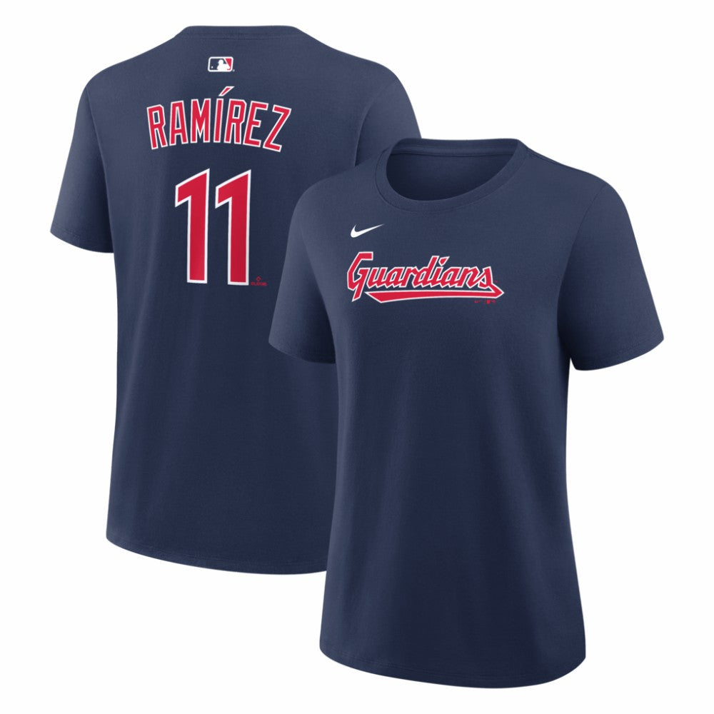 José Ramírez Cleveland Guardians Nike Women's Name & Number T-Shirt - Navy T-shirts
