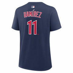 José Ramírez Cleveland Guardians Nike Women's Name & Number T-Shirt - Navy T-shirts