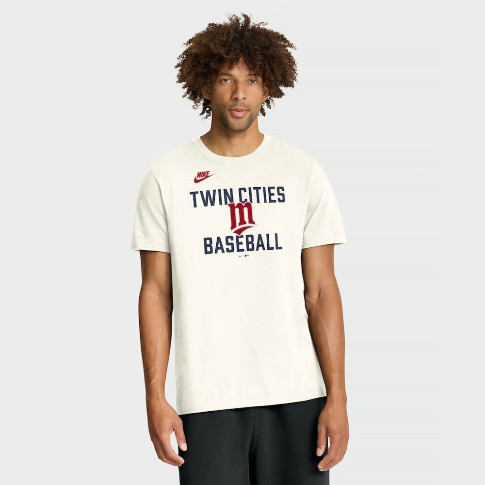 Minnesota Twins Nike Cooperstown Collection ‘70s Inspired T-Shirt - Cream T-shirts