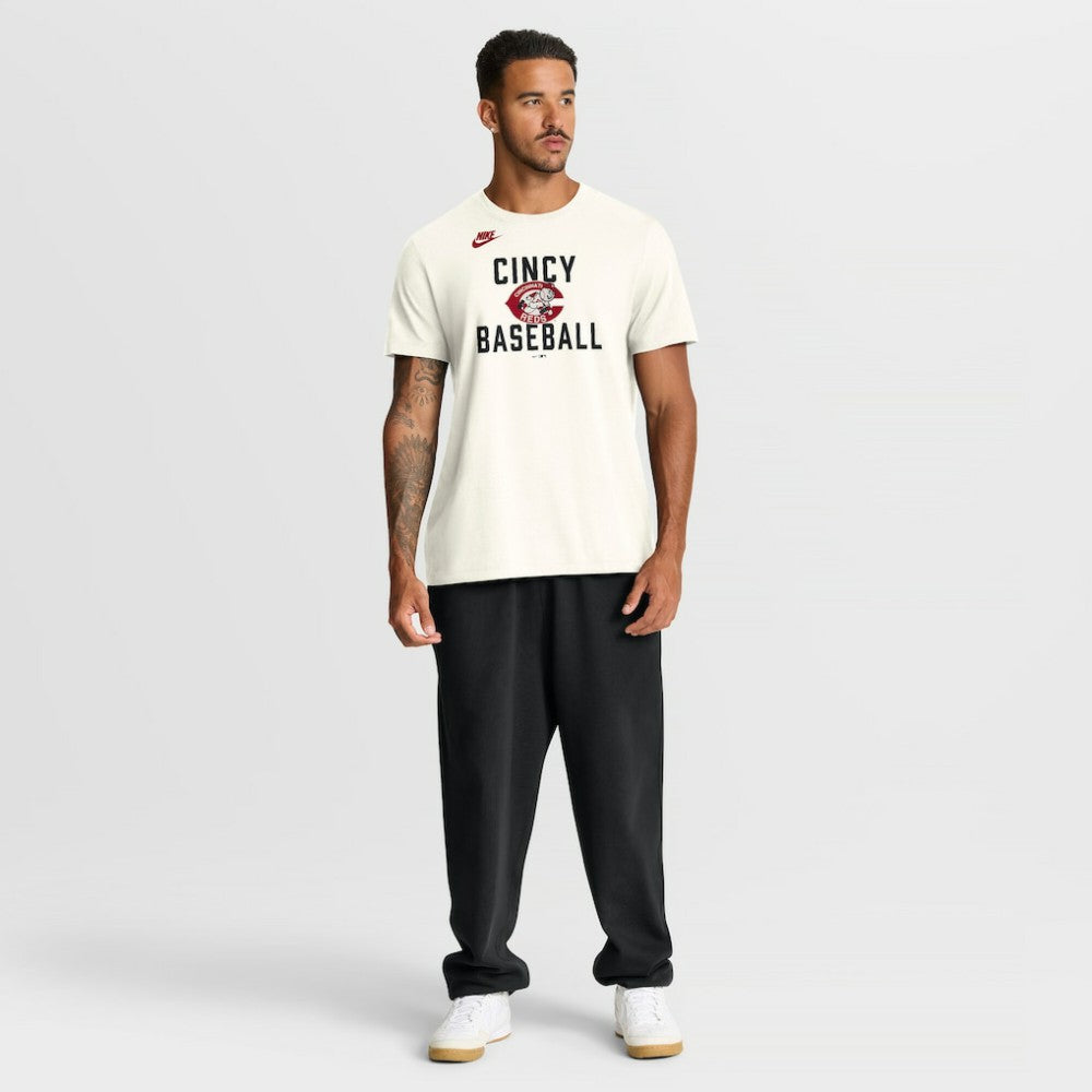 Cincinnati Reds Nike Cooperstown Collection ‘70s Inspired T-Shirt - Cream T-shirts