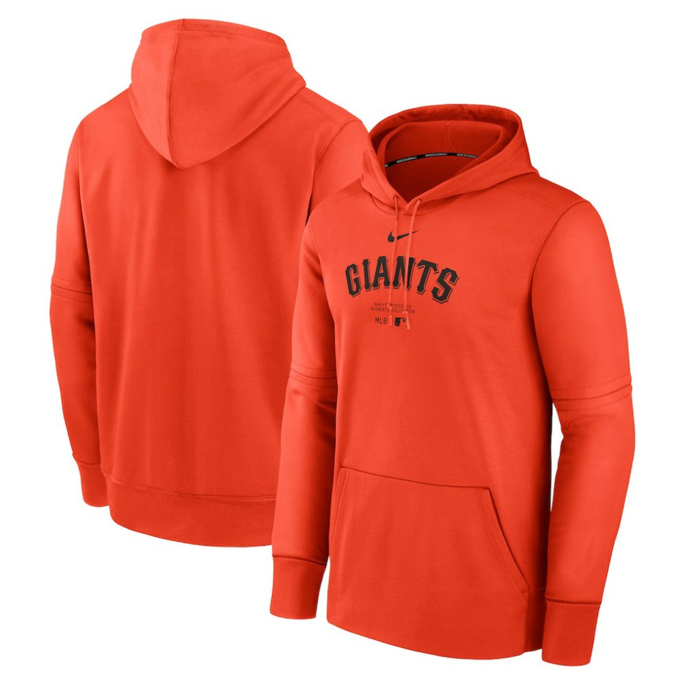 San Francisco Giants Nike Authentic Collection Practice Performance Pullover Hoodie - Orange Hoodies