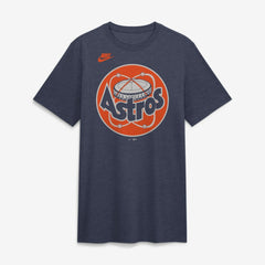 Houston Astros Nike Cooperstown Logo Tri-Blend T-Shirt - Heather Navy T-shirts