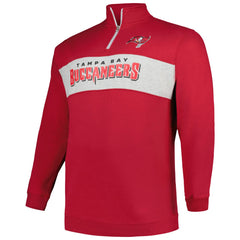 Tampa Bay Buccaneers Profile Big & Tall Fleece Quarter-Zip Jacket - Red Jackets
