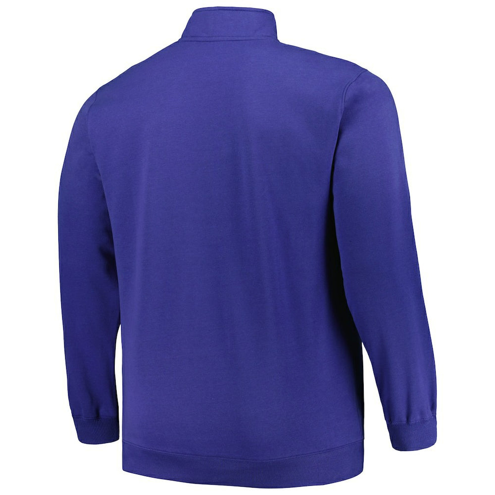New York Giants Profile Big & Tall Fleece Quarter-Zip Jacket - Royal Jackets
