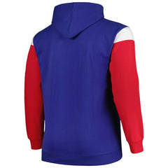New York Giants Profile Big & Tall Trench Battle Pullover Hoodie - Royal Hoodies