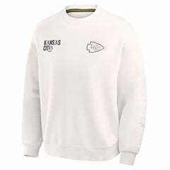 Kansas City Chiefs Oversized Type Play Multi Sweatshirt - Cream Sweatshirts