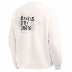 Kansas City Chiefs Oversized Type Play Multi Sweatshirt - Cream Sweatshirts
