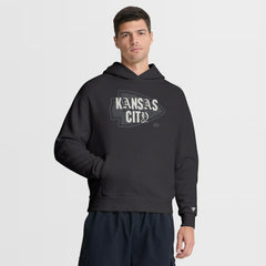 Kansas City Chiefs Oversized Type Play Location Hoodie - Black Hoodies