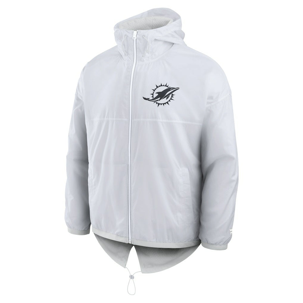 Miami Dolphins Type Play Down Full-Zip Jacket - White Jackets