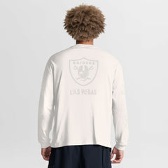 Las Vegas Raiders Oversized Type Play Long Sleeve T-Shirt - Gray T-shirts