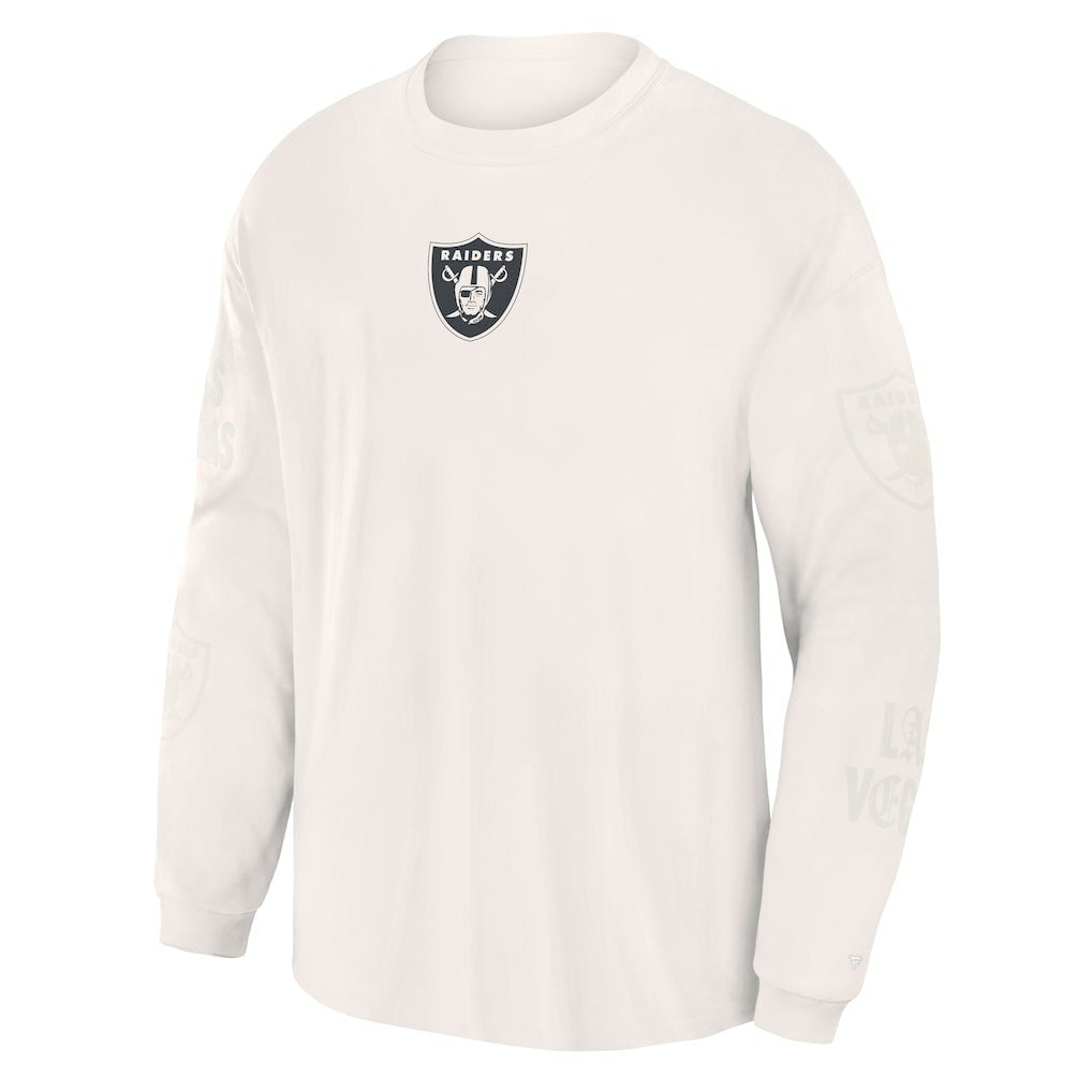 Las Vegas Raiders Oversized Type Play Long Sleeve T-Shirt - Gray T-shirts