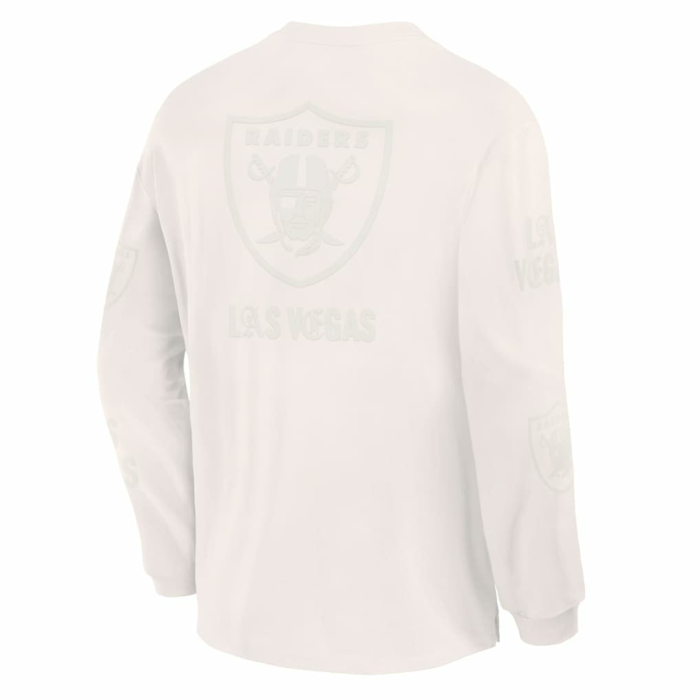 Las Vegas Raiders Oversized Type Play Long Sleeve T-Shirt - Gray T-shirts