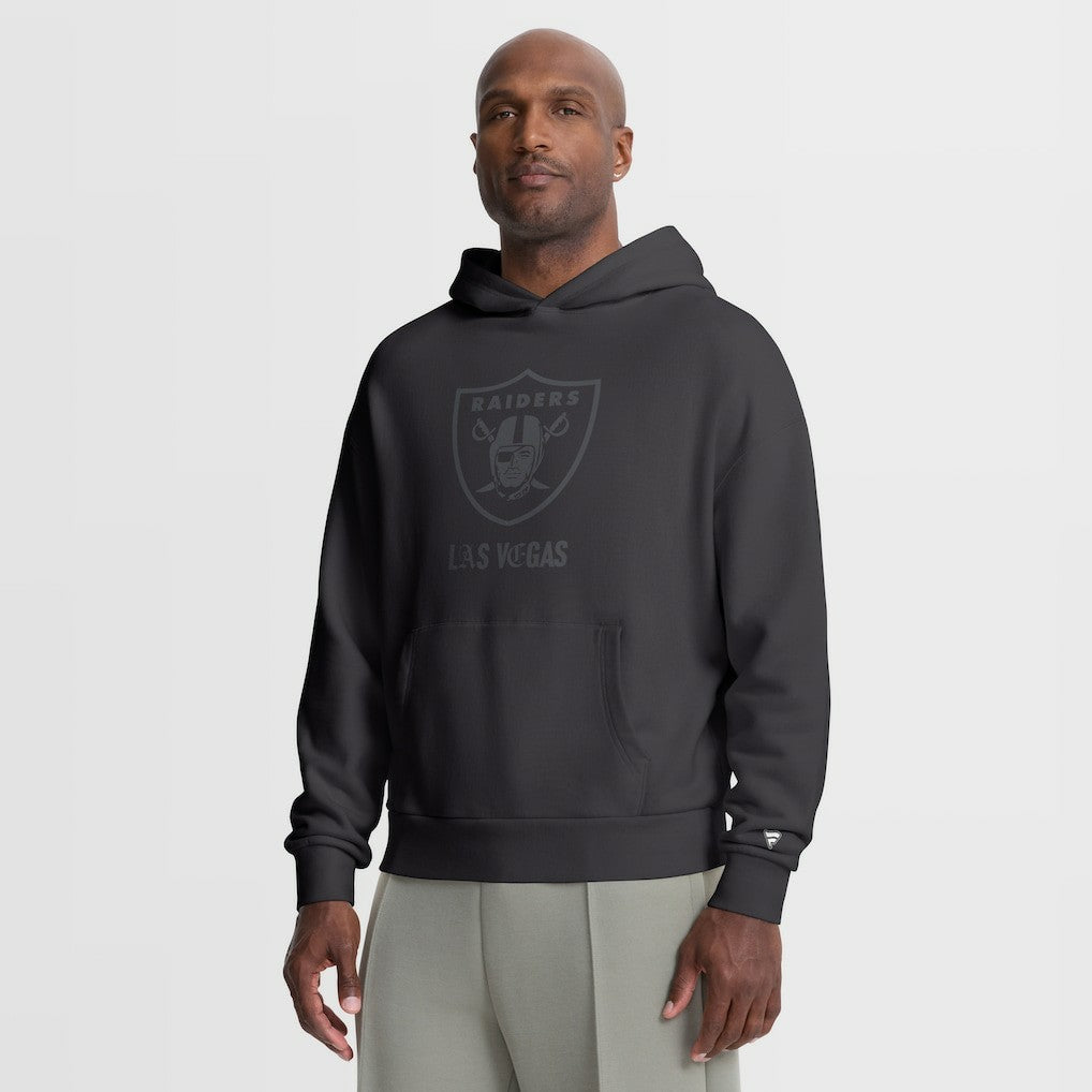Las Vegas Raiders Oversized Type Play Location Hoodie - Black Hoodies