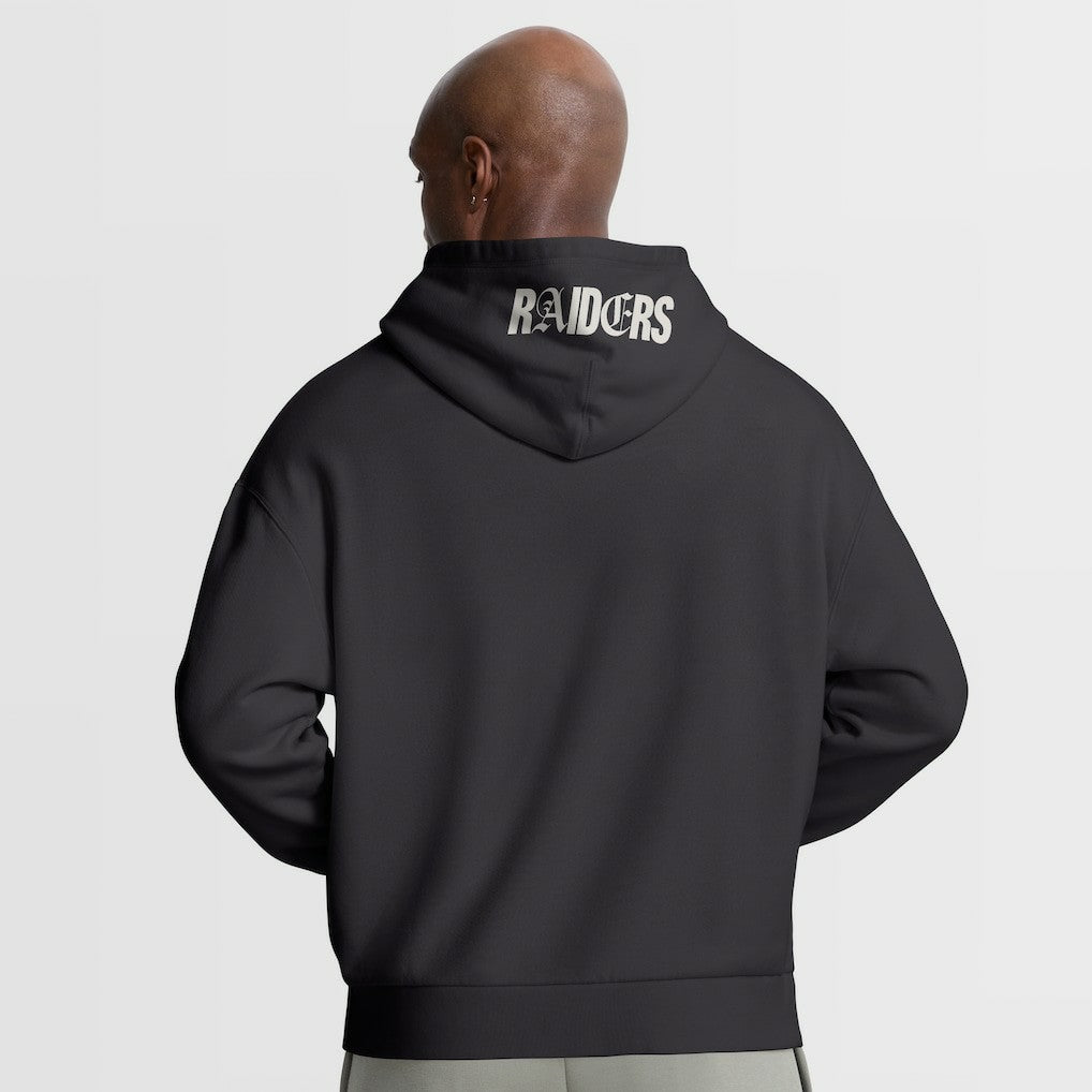 Las Vegas Raiders Oversized Type Play Location Hoodie - Black Hoodies
