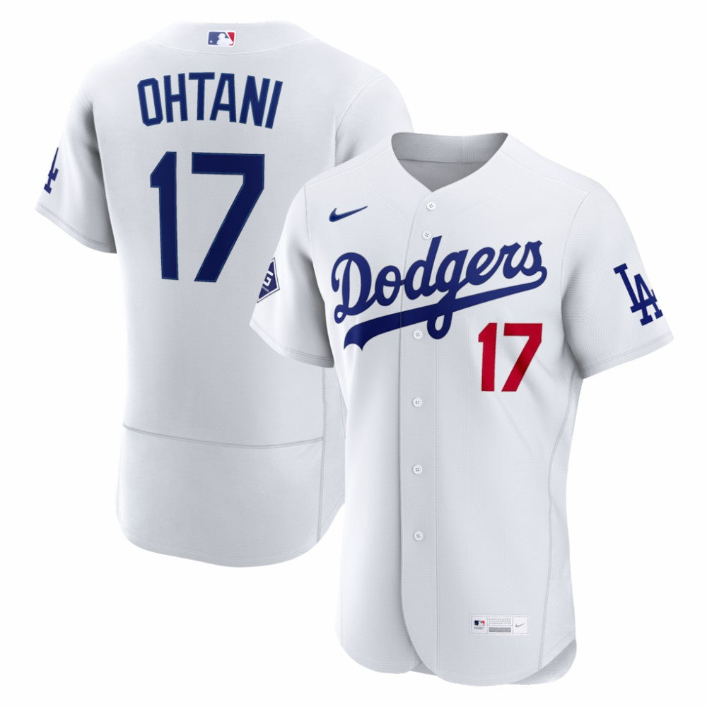 Shohei Ohtani Los Angeles Dodgers Nike Home Authentic Sponsor Patch Jersey - White Jerseys
