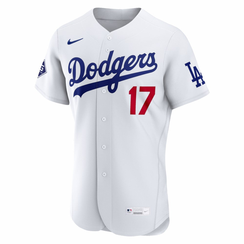 Shohei Ohtani Los Angeles Dodgers Nike Home Authentic Sponsor Patch Jersey - White Jerseys