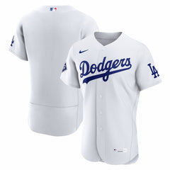 Los Angeles Dodgers Nike Home Sponsor Patch Authentic Jersey - White Jerseys