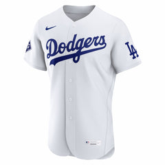 Los Angeles Dodgers Nike Home Sponsor Patch Authentic Jersey - White Jerseys