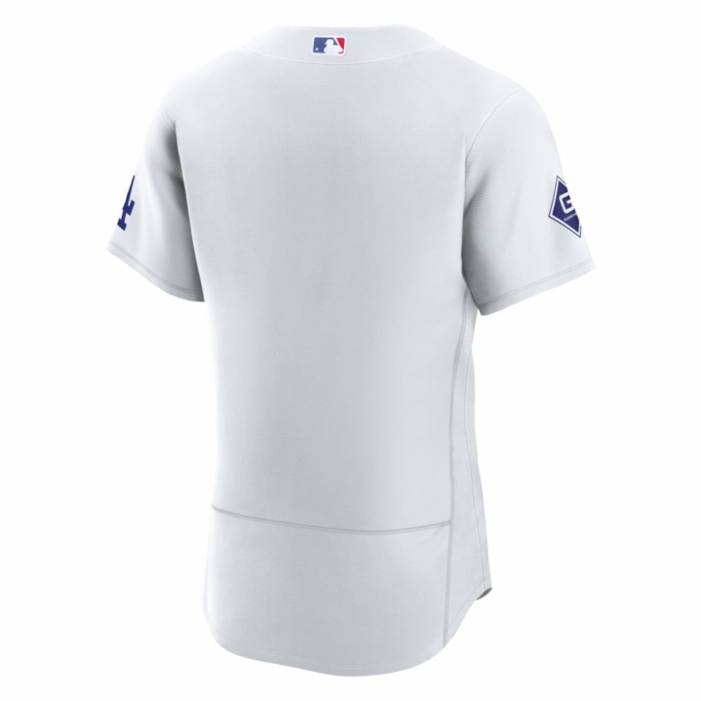Los Angeles Dodgers Nike Home Sponsor Patch Authentic Jersey - White Jerseys