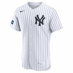 New York Yankees Nike Home Sponsor Patch Authentic Jersey - White Jerseys