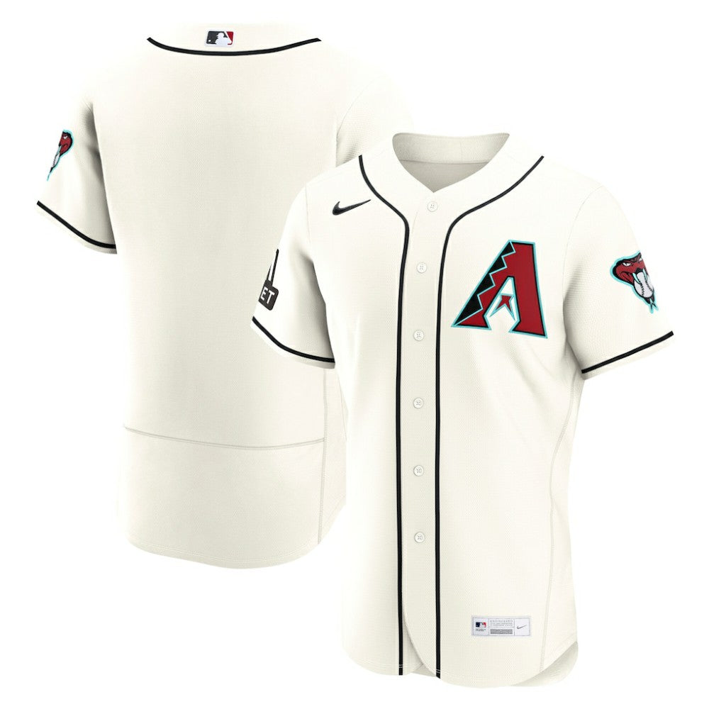 Arizona Diamondbacks Nike Home Sponsor Patch Authentic Jersey - Cream Jerseys
