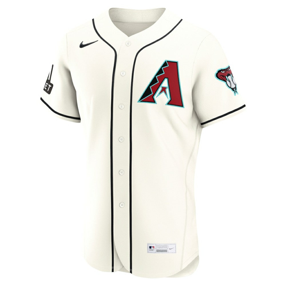 Arizona Diamondbacks Nike Home Sponsor Patch Authentic Jersey - Cream Jerseys