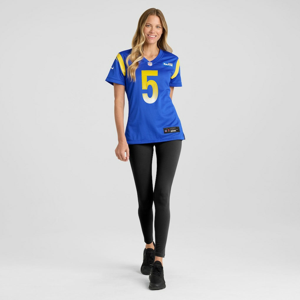 Tutu Atwell Los Angeles Rams Women's Home Game Jersey - Royal Jerseys