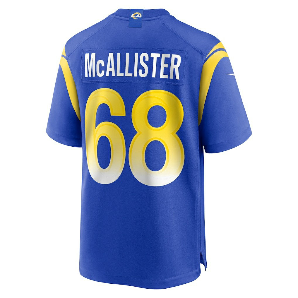 Mike McAllister Los Angeles Rams Home Game Jersey - Royal Jerseys