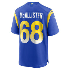 Mike McAllister Los Angeles Rams Home Game Jersey - Royal Jerseys
