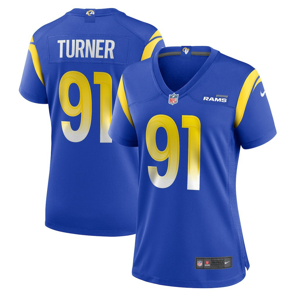Kobie Turner Los Angeles Rams Women's Home Game Jersey - Royal Jerseys