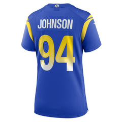 Desjuan Johnson Los Angeles Rams Women's Home Game Jersey - Royal Jerseys