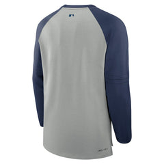 Houston Astros Nike Authentic Collection Game Time Raglan Performance Long Sleeve T-Shirt - Heather Gray/Navy T-shirts