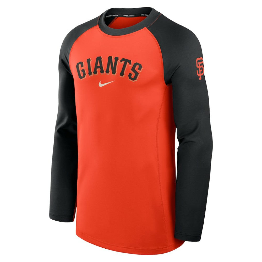 San Francisco Giants Nike Authentic Collection Game Time Dri-FIT Raglan Long Sleeve T-Shirt - Orange/Black T-shirts