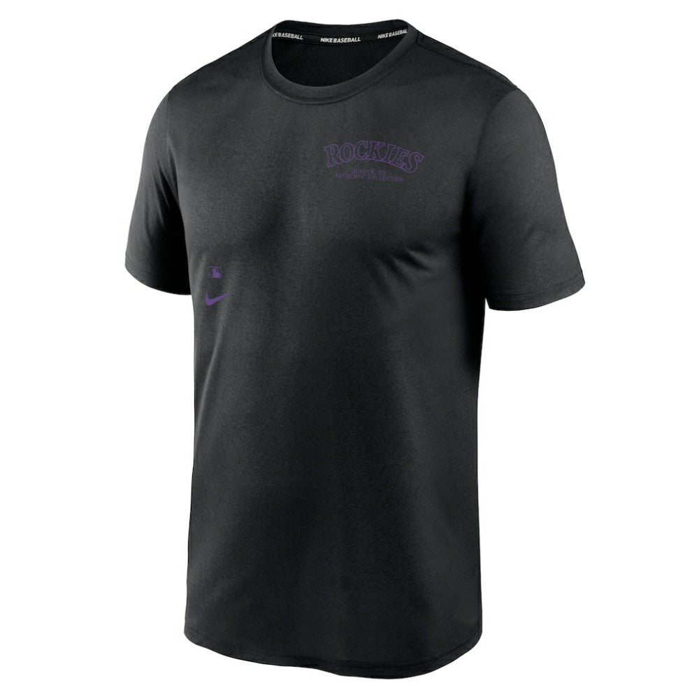 Colorado Rockies Nike Authentic Collection Early Work Tri-Blend Performance T-Shirt - Black T-shirts