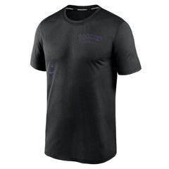 Colorado Rockies Nike Authentic Collection Early Work Tri-Blend Performance T-Shirt - Black T-shirts