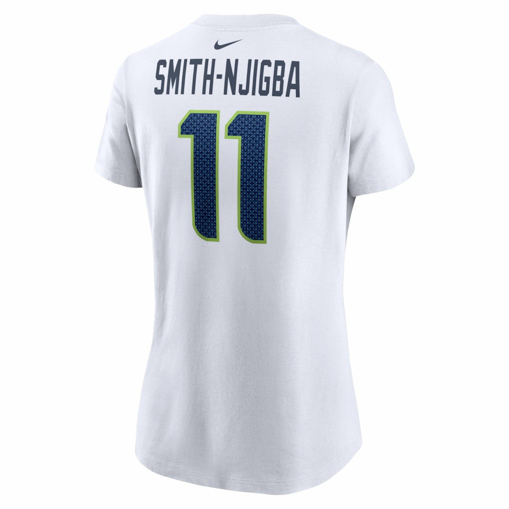 Jaxon Smith-Njigba Seattle Seahawks Women's Player Name & Number T-Shirt - White T-shirts