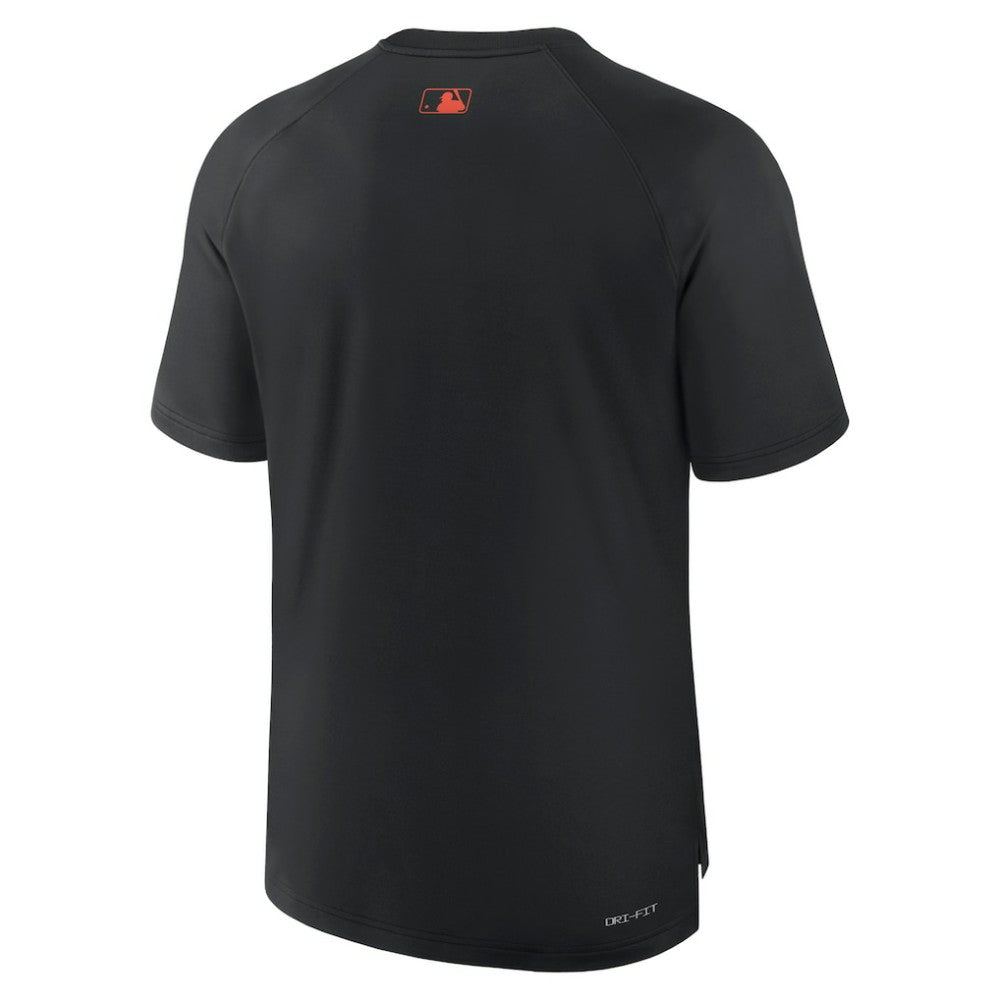 San Francisco Giants Nike Authentic Collection Pregame Raglan Performance T-Shirt - Black T-shirts