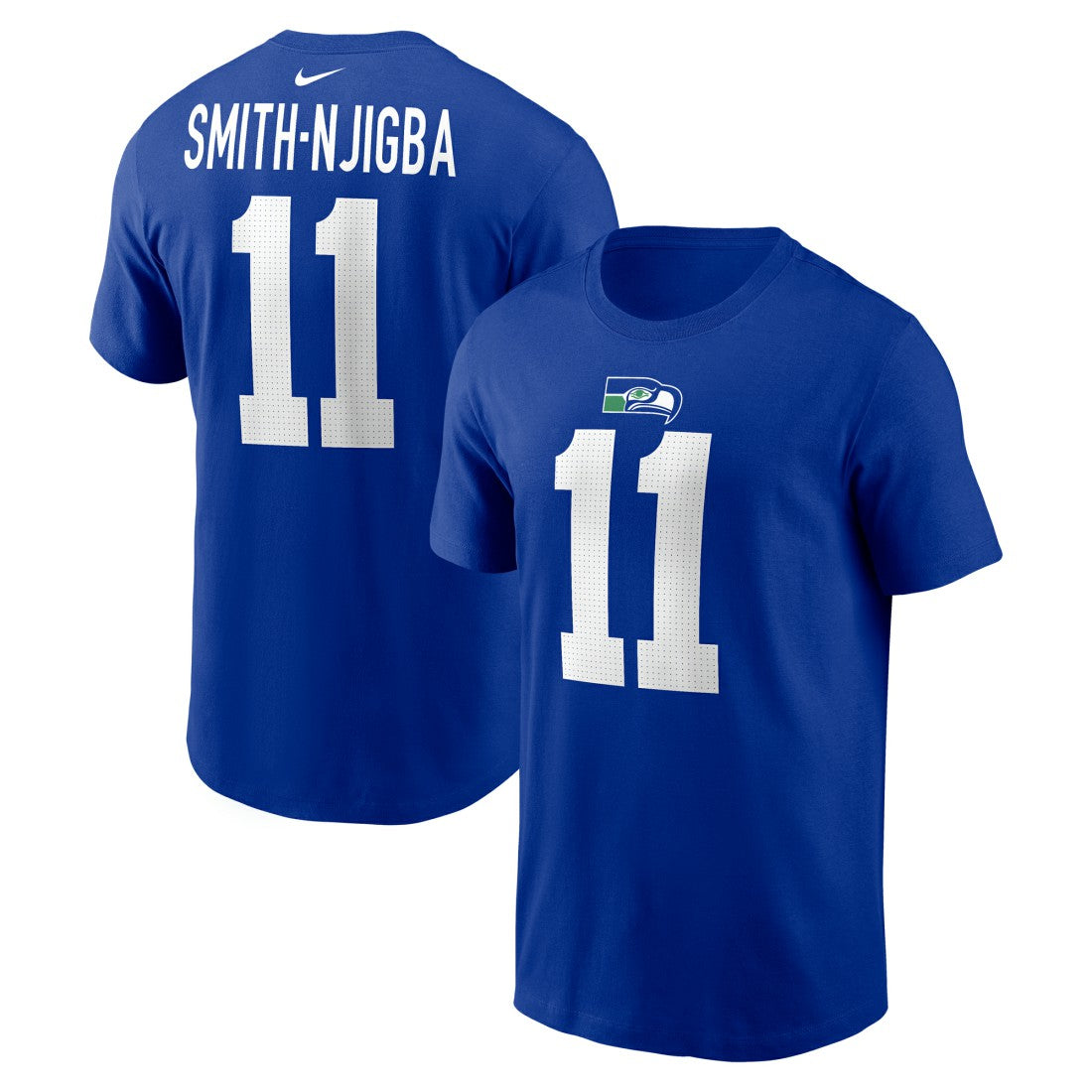 Jaxon Smith-Njigba Seattle Seahawks Player Name & Number T-Shirt - Royal T-shirts