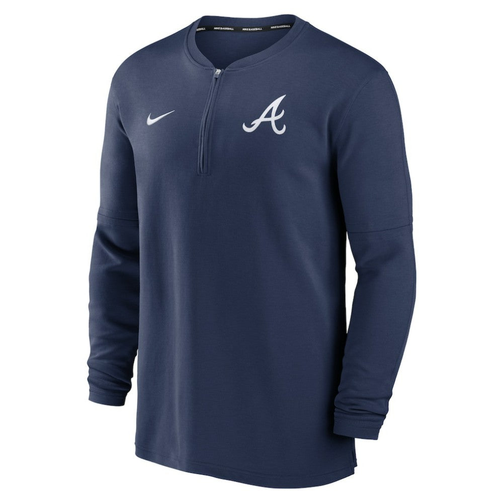 Atlanta Braves Nike Authentic Collection Game Time Performance Quarter-Zip Top - Navy Tops